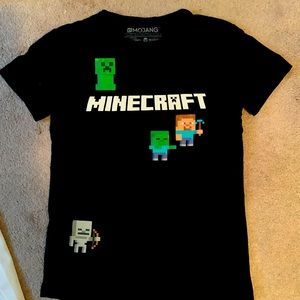Minecraft t-shirt.  Kids size 11 years.  Mojang designed by JINX.